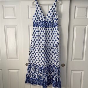 JCREW Blue and White Patterned Maxi Dress NWOT!  ✨👗